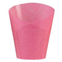Artikel Übertopf Papier gewebt Pink, Gelb, Grün Ø7cm H13cm 12St
