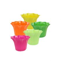Artikel Übertopf Plastik bunt sort. Ø9cm 10St