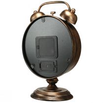 Artikel Vintage Metalluhr Bronze mit römischen Zahlen, batteriebetrieben Ø22cm – dekorative Tischuhr