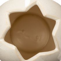 Artikel Dekovase in Ei-Form aus Keramik, 26 cm, weiße Frühlingsdeko für Wohnzimmer und Tisch