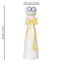 Artikel Keramikvase Ente mit gelber Schleife 24cm im 2er-Set für Tisch- und Raumdekoration