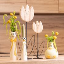 Artikel Keramikvase Ente mit gelber Schleife 24cm im 2er-Set für Tisch- und Raumdekoration