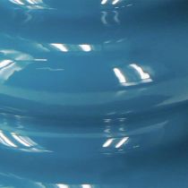 Artikel Blaue Keramikvase mit wellenförmiger Oberfläche 23cm
