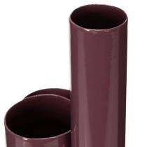 Artikel Schlanke moderne Dekovase aus Metall in Rot für stilvolle Tischdekoration, 31 cm