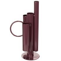 Artikel Schlanke moderne Dekovase aus Metall in Rot für stilvolle Tischdekoration, 31 cm