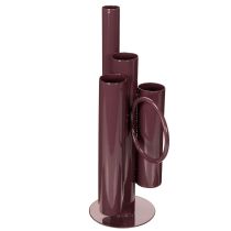 Artikel Schlanke moderne Dekovase aus Metall in Rot für stilvolle Tischdekoration, 31 cm