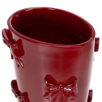Artikel Dekovase Stiefel aus Polyresin Bordeaux 37cm