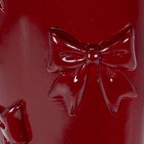 Artikel Dekovase Stiefel aus Polyresin Bordeaux 37cm