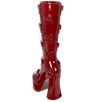 Artikel Dekovase Stiefel aus Polyresin Bordeaux 37cm