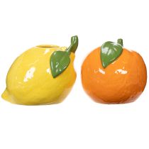 Artikel Zitrusvase aus Keramik, 10 cm, dekorative Vase für Innenbereich, 2er-Set