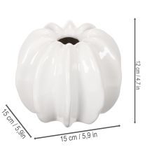 Artikel Kürbis-Keramikvase Weiß 15cm Dekoration für gewerbliche Anwendungen