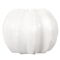 Artikel Kürbisform Vase 19 cm Weiß Glänzend Innenbereich Trockenblumen