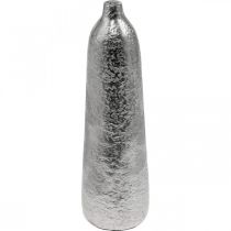 Artikel Deko Vase Metall Gehämmert Blumenvase Silber Ø9,5cm H32cm