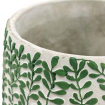Artikel Florale Deko-Vase, Keramikgefäß, Tischdeko, Beton-Optik Ø15,5cm H21cm