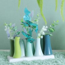 Artikel Mini Deko Vasen Set Keramik 18cm Grün für stilvolle Tischdekoration