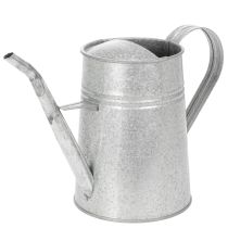 Artikel Verzinkte Deko Gießkanne Metall Grau Vintage-Look 1,7L H23cm für stilvolle Blumendeko & Pflanzgefäß