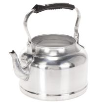 Artikel Metall Teekanne Zinkoptik Ø19cm H15cm Silber mit Kunststoffhenkel