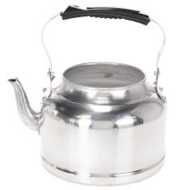 Artikel Metall Teekanne Zinkoptik Ø19cm H15cm Silber mit Kunststoffhenkel