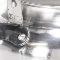 Artikel Metall Teekanne Zinkoptik Ø19cm H15cm Silber mit Kunststoffhenkel