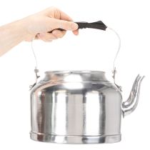 Artikel Metall Teekanne Zinkoptik Ø19cm H15cm Silber mit Kunststoffhenkel