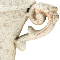 Artikel Vintage Deko Metall Pokal mit Henkel 14,5cm Floristikbedarf