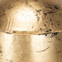 Artikel Goldene Dekoglocke mit schwarzem Samtband – Vintage Deko H15cm
