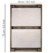 Artikel Vintage-Holzkiste mit Maschendraht rustikaler Stil 75×50×14cm