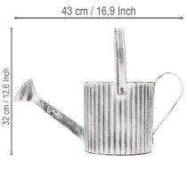 Artikel Vintage-Pflanzkanne Ø17cm, Deko Gießkanne, Metall Übertopf Shabby Chic
