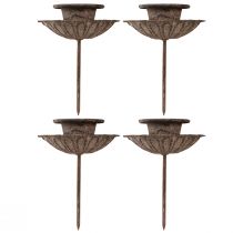 Artikel Vintage Spitzkerzenhalter zum Stecken Ø8,5cm H11,5cm 4St - Elegante Deko für Festlichkeiten und Interieur