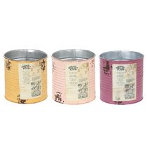 Artikel Metall-Blumentopf Dose Rund 10x11cm Innenbereich 3er-Set