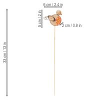 Artikel Holz Vogel Gartenstecker 33cm für Frühlings- und Sommerdekoration, 16 Stück bunt sortiert