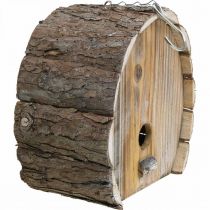 Artikel Deko-Nistkasten, Vogelhaus aus Holz, Gartendeko Natur, Weiß gewaschen H22cm B21cm