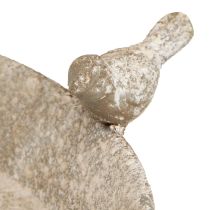 Artikel Vogeltränke Metall Herz Hängend Ø21,5cm - Antik Design für Floristen