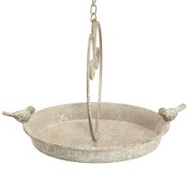 Artikel Vogeltränke Metall Herz Hängend Ø21,5cm - Antik Design für Floristen