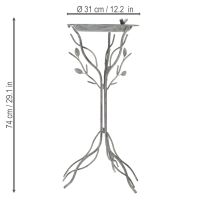 Artikel Vogeltränke aus langlebigem Metall im Zweigedesign, 74 cm hoch, dekorativ für Garten und Balkon
