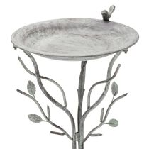 Artikel Vogeltränke aus langlebigem Metall im Zweigedesign, 74 cm hoch, dekorativ für Garten und Balkon