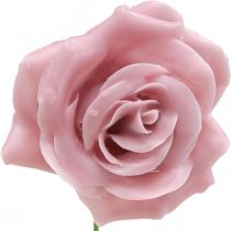Wachsrosen Deko Rosen Wachs Rosa Ø8cm 12St