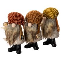 Artikel Wichtelfiguren mit Filzbart und Zipfelmütze 10 cm 3er-Set