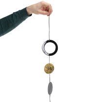 Artikel Metall-Hängedekoration mit Ringen und Scheiben 125cm für Innenräume