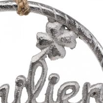 Wanddeko Familienglück Dekoring zum Hängen Metall Ø20cm
