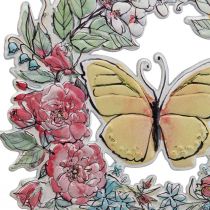 Artikel Wanddeko Frühling Schmetterling Metall, Hängedeko Sommer 40cm
