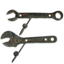 Wandhaken Werkzeug Dunkelbraun 14cm 2St