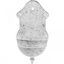 Artikel Shabby Chic Wandschale Metall Halbrund Weiß 24cm×10cm×47cm