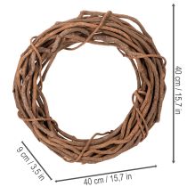 Artikel Weidenkranz Natur 40 cm rund aus Weidenholz für Floristik und Dekoration