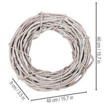 Artikel Weidenkranz aus geweißten Zweigen, 40 cm Durchmesser