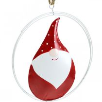 Weihnachtsanhänger Wichtel Weihnachtsmann Metall Ø16cm 3St