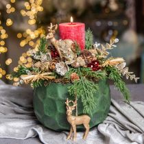 Weihnachtsanhänger Rentier Deko Hirsch Gold 9,5cm 4St