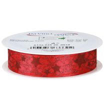 Artikel Weihnachtsband Rot Dunkelrot Sterne 25mm 18m Hochwertig Elegant