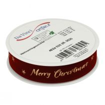 Artikel Geschenkband Weihnachtsband Rot Samtband 25mm 20m