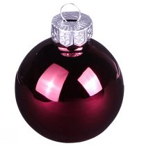 Artikel Glas Weihnachtsbaumkugeln Berry Mix, Rosa & Beige-Creme, Ø7,5cm 12er-Set